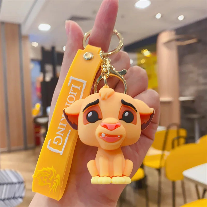 New Cartoon Anime Disney Keychain Mickey Mouse Minnie Lilo & Stitch Doll Keyring Ornament Key Chain Car Pendant Kids Toys Gift