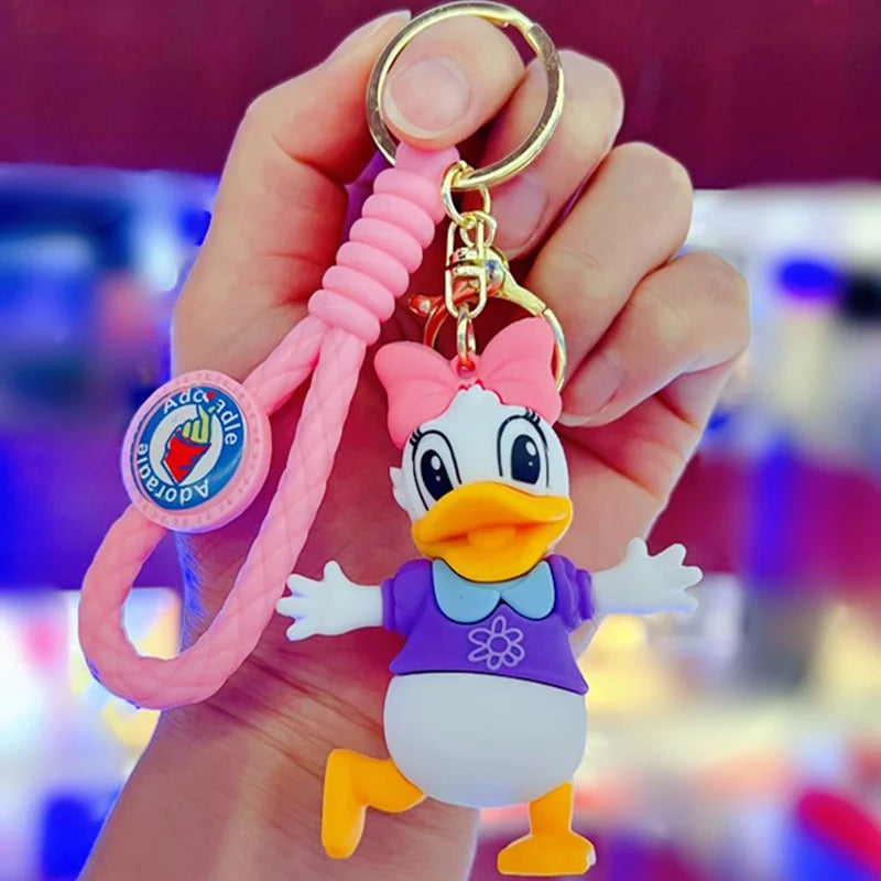 New Cartoon Anime Disney Keychain Mickey Mouse Minnie Lilo & Stitch Keyring Key Chain Car Pendant Kids Toys Gift Wholesale