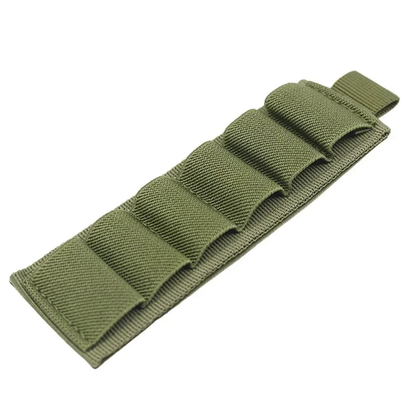Hunting accessories: 6-loop shotgun stock shell holder, 12-gauge cartridge bag, rifle stock, bullet carrier, Velcro