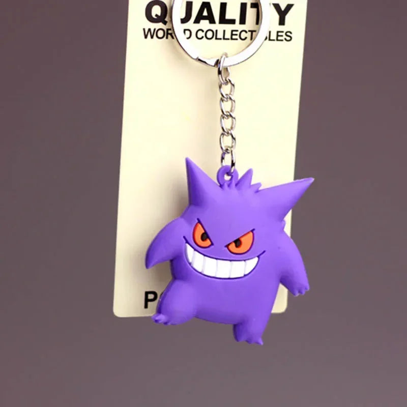 New Pokemon keychain Pikachu Pokémon PVC soft plastic pendant fashion bag pendant Charmander doll keychain car keychain