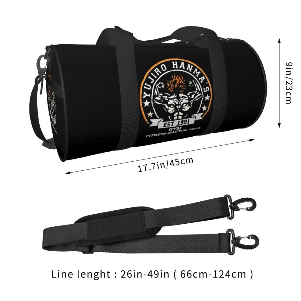 Gym Bag Baki Gym Sports Bag with Shoes Men's Outdoor Design Handbag Graphic Travel Fitness Bag