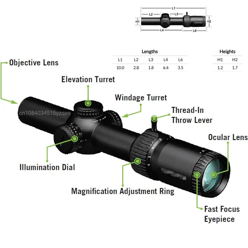 Original Optics 1-8X24 Second Focal Plane(SFP) Riflescope AR-BDC3 Reticle Waterproof/Shock Resistant