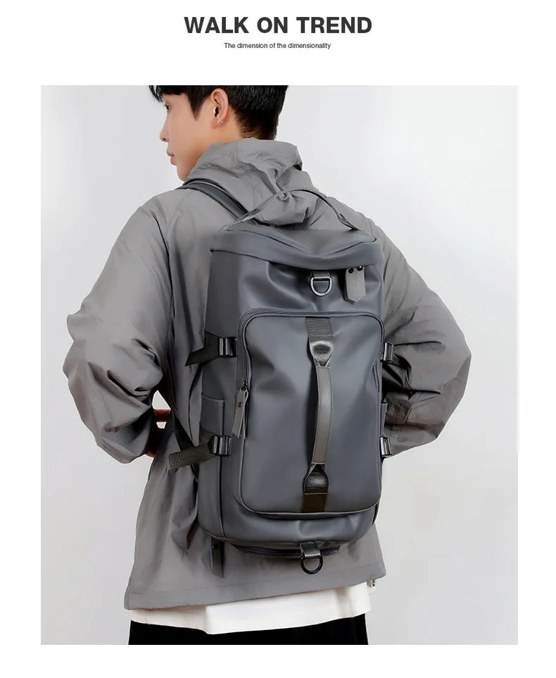 Sports Backpack, Large-Capacity Cylindrical Gym Bag, Unisex Training Bag, Dry and Wet Separation Handbag, Multi-Purpose Water-Repellent Travel Bag, Single Shoulder Crossbody Bag