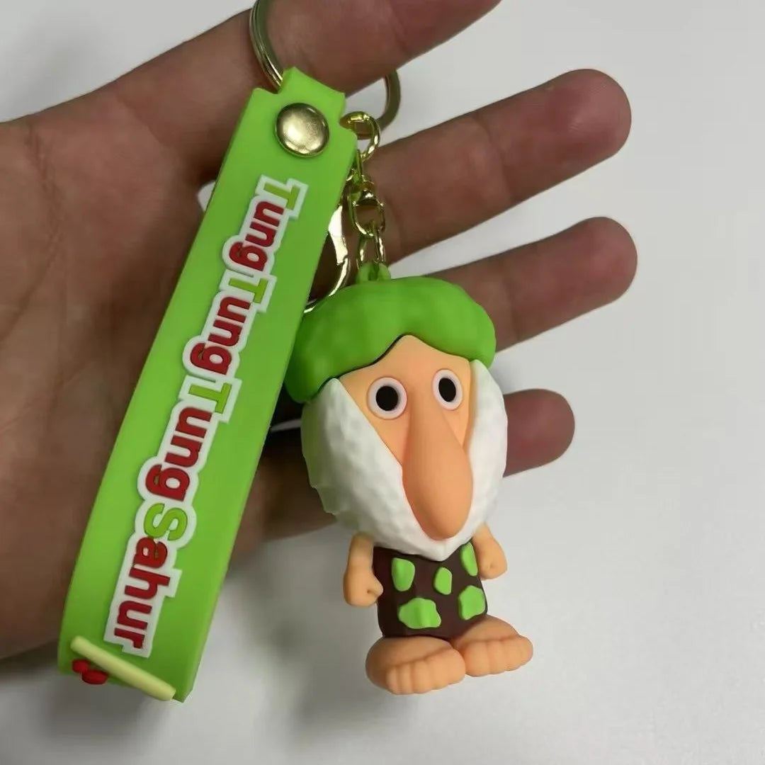 New Italian Brainrot Animals Keychains for Accessories Funny Sigma Skibidi Rizz Cat Silly Meme Keyrings Fans Friends Gifts
