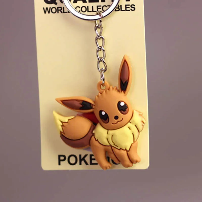 New Pokemon keychain Pikachu Pokémon PVC soft plastic pendant fashion bag pendant Charmander doll keychain car keychain