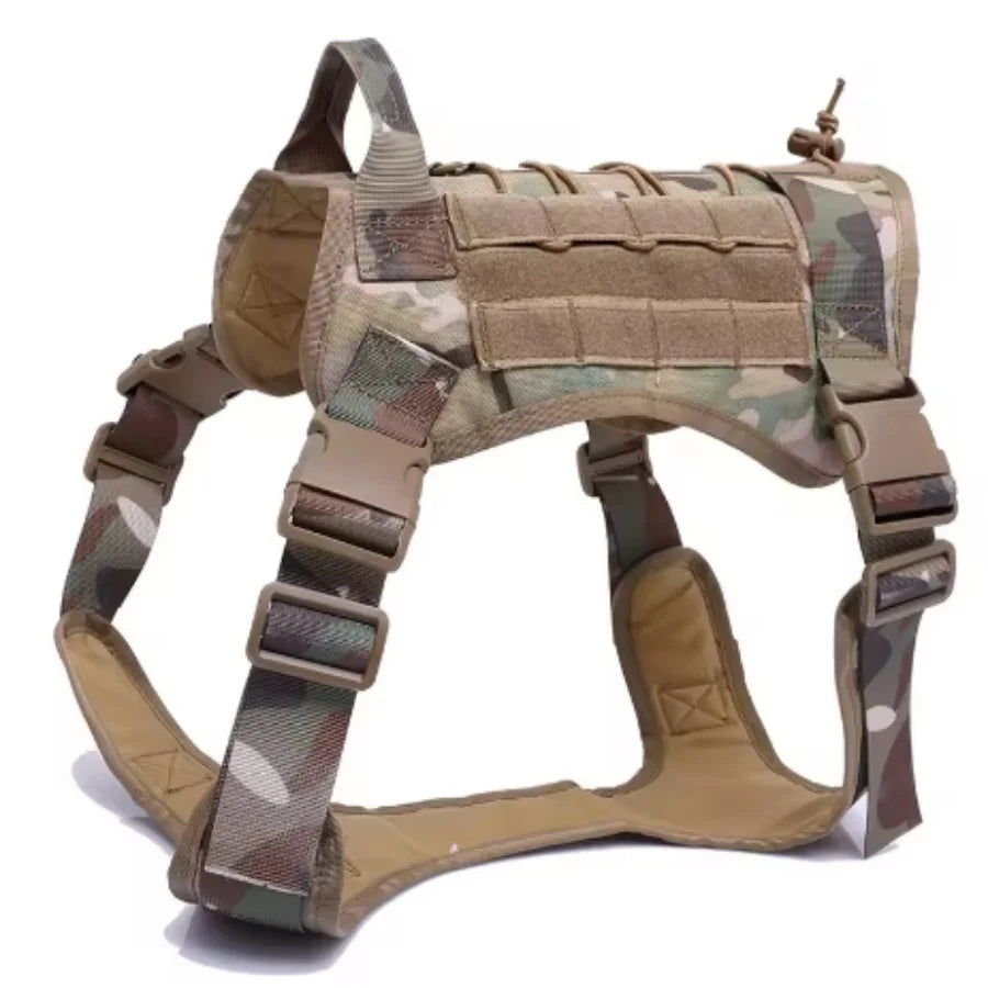 Tactical Dog Harness Military Training Padded Quick Release Vest Pet Training Dog Harness For Set Small Medium Large Dogs