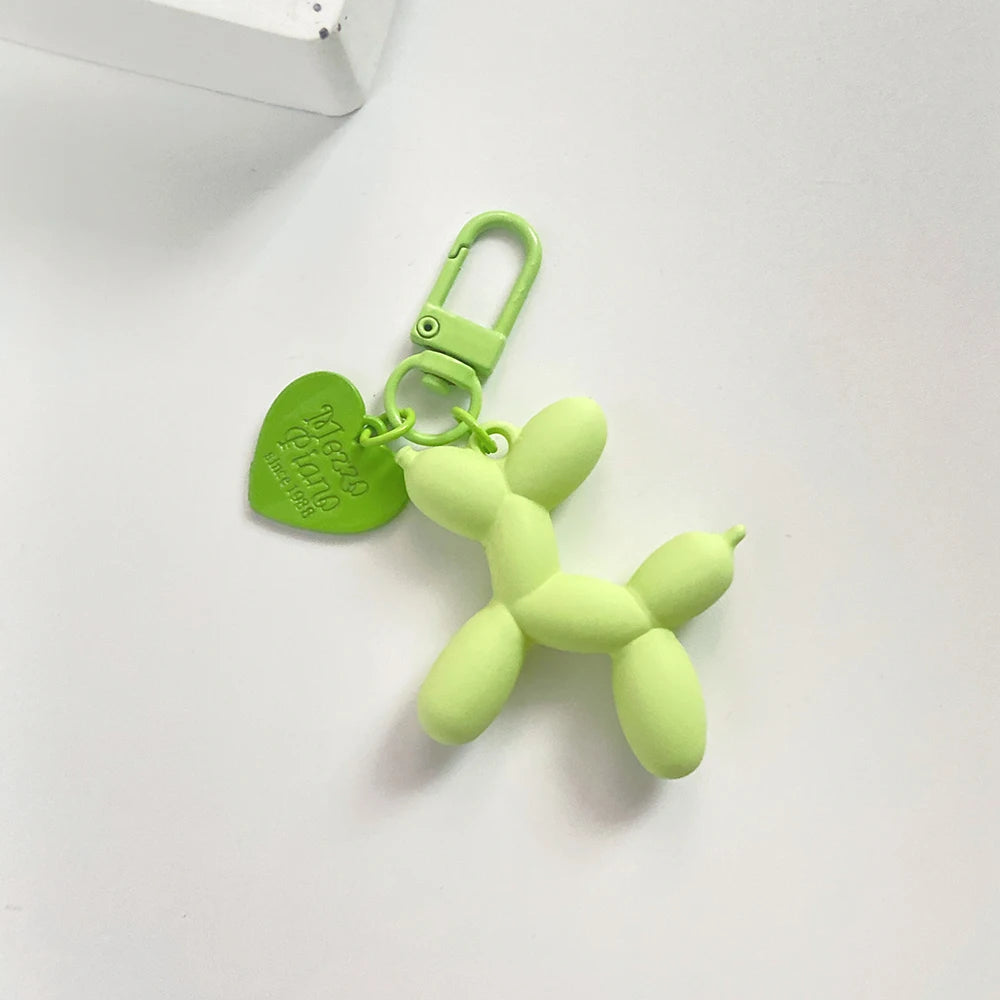 Cute Acrylic Cartoon Balloon Dog Keychains for Women Y2k Bag Pendant Couple Car Key Chains Jewelry Gift Decoration Accessories