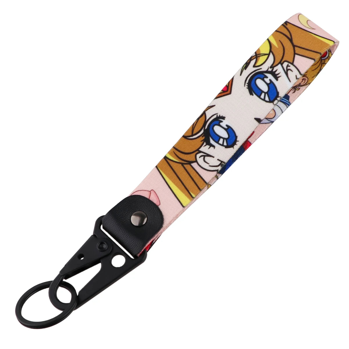 Kawaii Anime Keychain Straps Rope Cute Lanyard Bracelet for Keys Wrist Strap Short Lanyard Pendant Key Chain