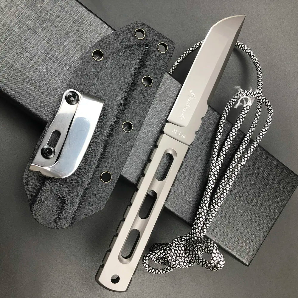 Trskt AUS-10 Steel Tactical Knife - Multi-Purpose Survival Hunting Pocket Knife for Camping Durable EDC Tool Dropshipping