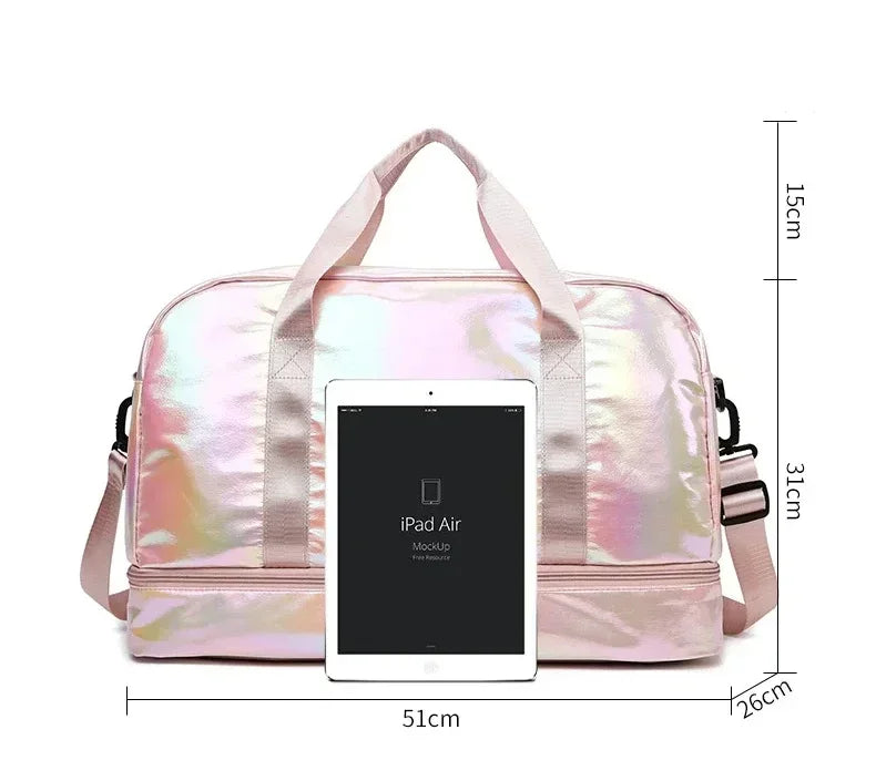 Women's gym travel bag large capacity handbag shoulder bag dry and wet separation sports fitness bag leisure luggage bag