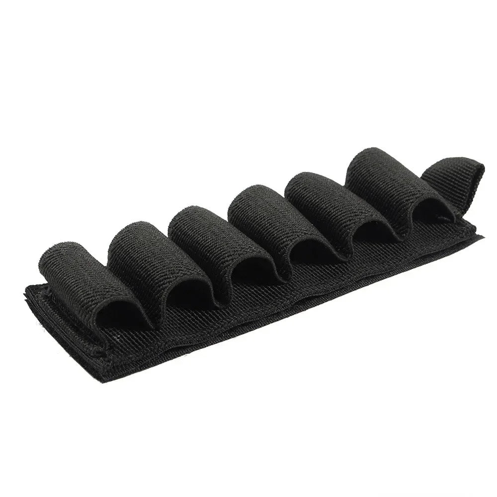 Hunting accessories: 6-loop shotgun stock shell holder, 12-gauge cartridge bag, rifle stock, bullet carrier, Velcro