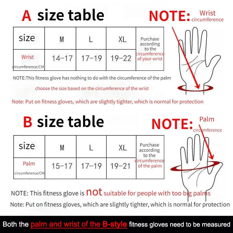 Gym Gloves for Men Women Fitness Weight Lifting Wristband Gloves Body Building Training Sports Exercise Cycling Glove Shockproof