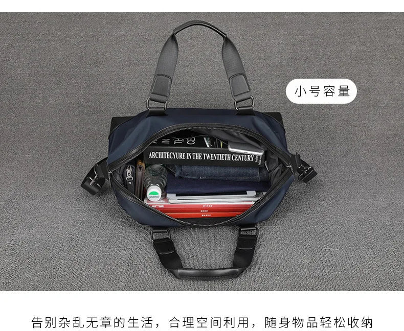 Gym Bag Men Hand-Held Luggage Bag Short Distance Large Capacity Travel Luggage Bag Business Trip Lightweight Travel Bag Leisure