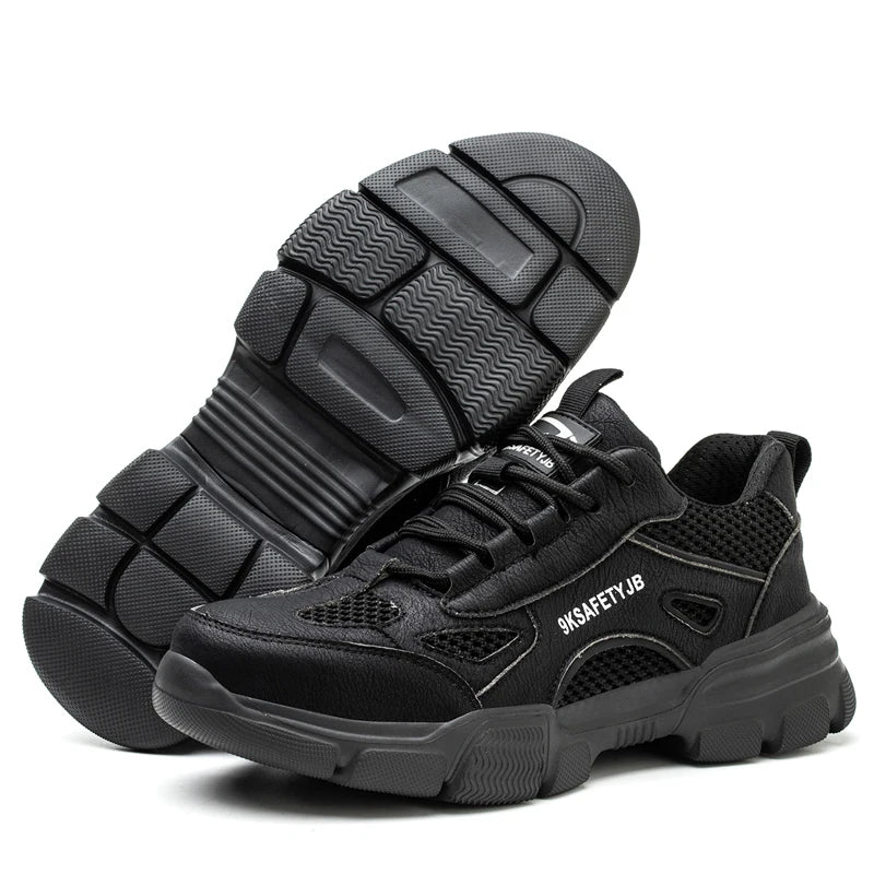 Safety Shoes Men for Work Sneaker Anti-smash Non Slip Work Shoes Steel Toe Protection Shoes Lightweight Breathable Work Boots