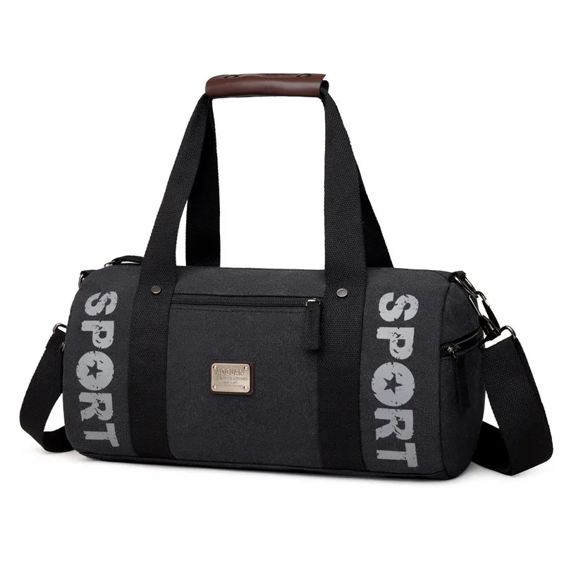 Gym Bag for Man Canvas Sports Fitness Tote Travel Luggage Handbag Outdoor Shoulder Duffle Training Tactical Bag Male Rucksack