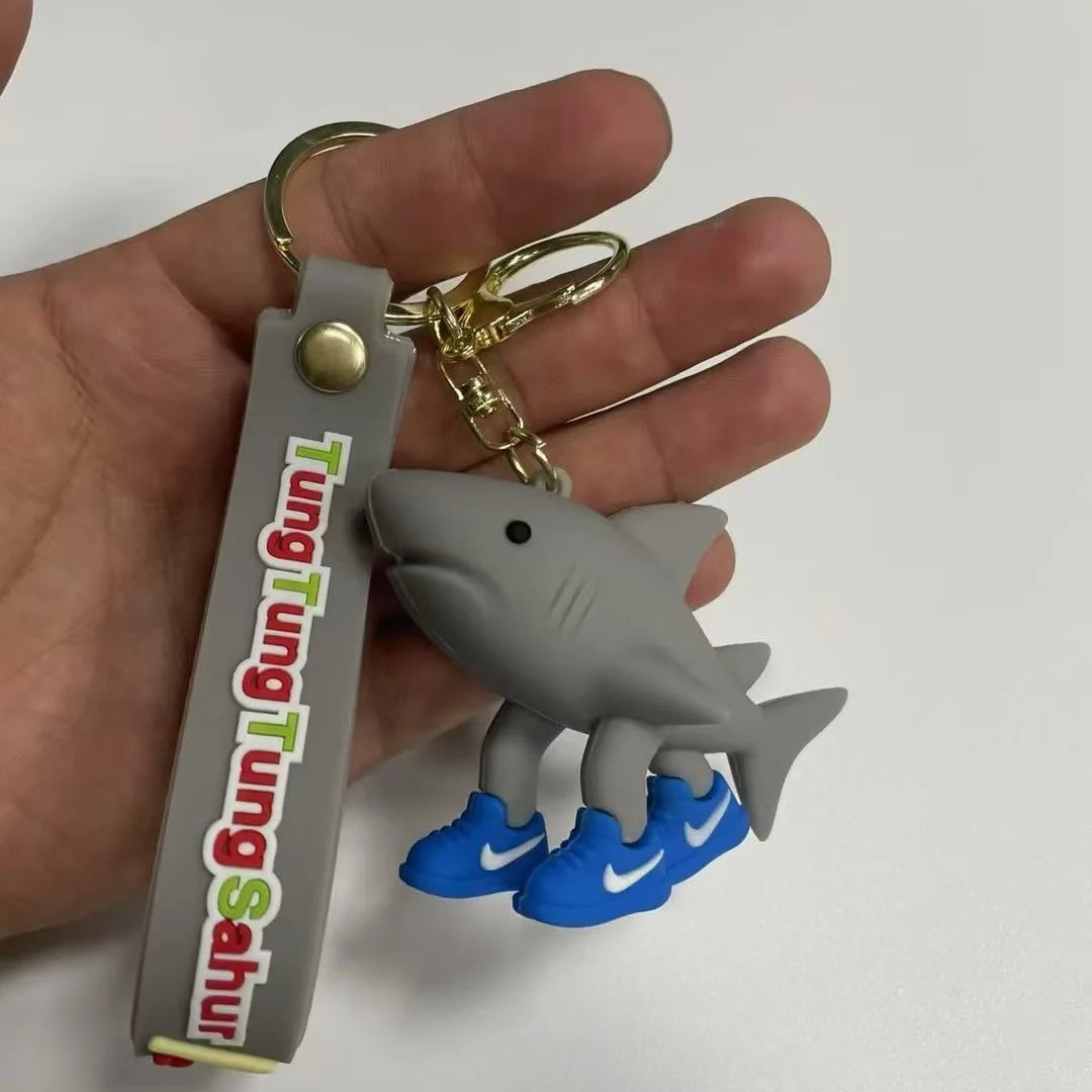 New Italian Brainrot Animals Keychains for Accessories Funny Sigma Skibidi Rizz Cat Silly Meme Keyrings Fans Friends Gifts