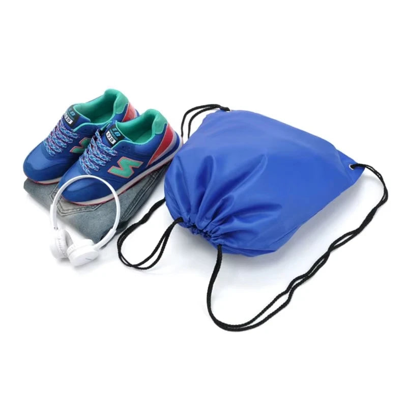 Gym Drawstring Shoe Bag,Clothes Cycling Backpack,Waterproof Belt Nylon Portable Sports Bag