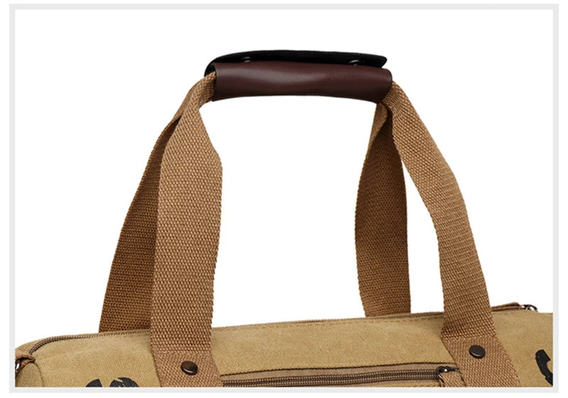 Gym Bag for Man Canvas Sports Fitness Tote Travel Luggage Handbag Outdoor Shoulder Duffle Training Tactical Bag Male Rucksack