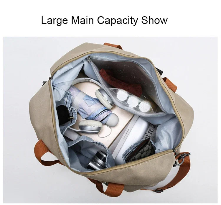 Large Capacity Fitness Bag Travel Bag Waterproof Sports Gym Bag Portable Luggage for Men Women Short Distance gym and travel bag