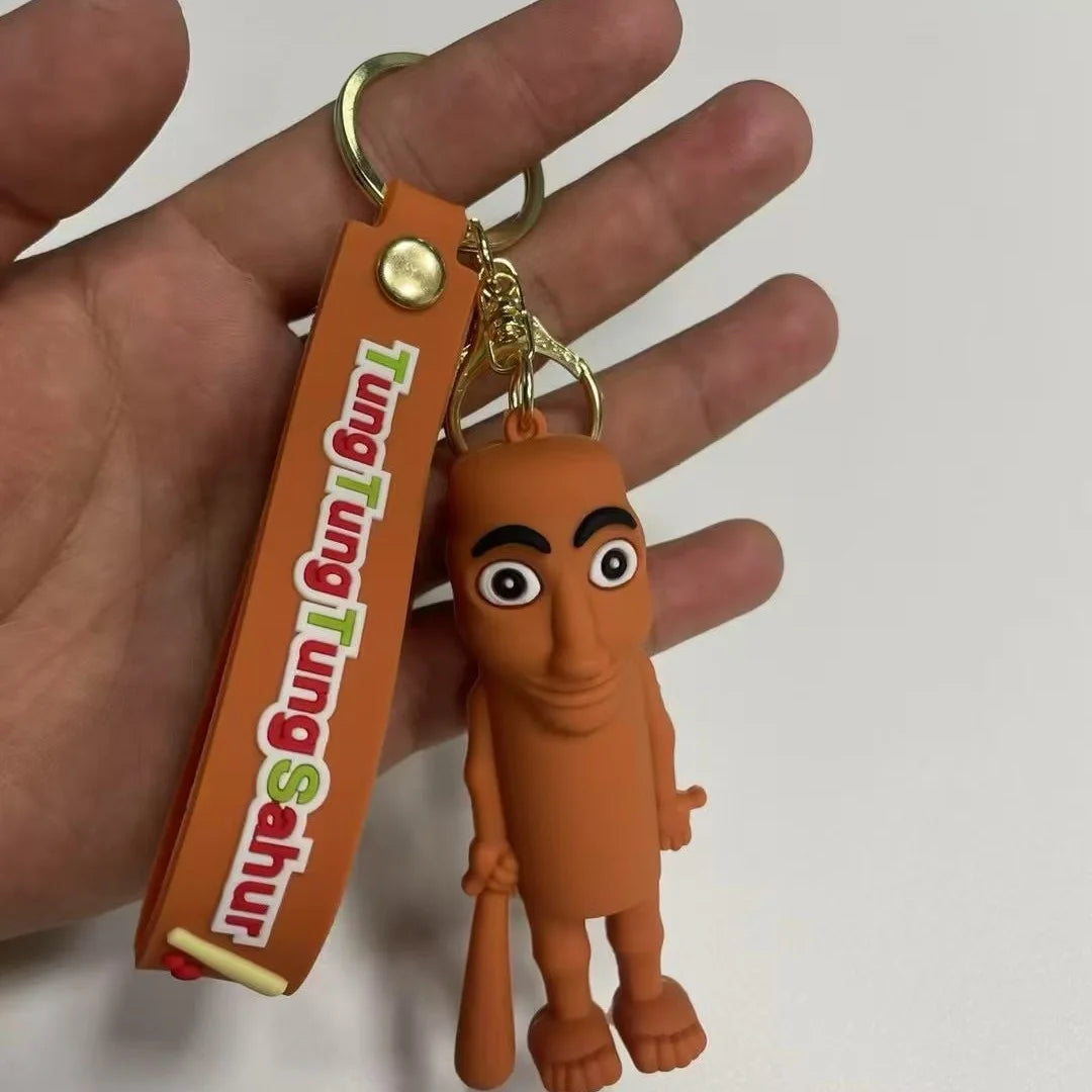 New Italian Brainrot Animals Keychains for Accessories Funny Sigma Skibidi Rizz Cat Silly Meme Keyrings Fans Friends Gifts