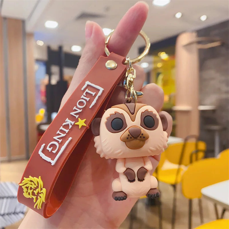 New Cartoon Anime Disney Keychain Mickey Mouse Minnie Lilo & Stitch Doll Keyring Ornament Key Chain Car Pendant Kids Toys Gift