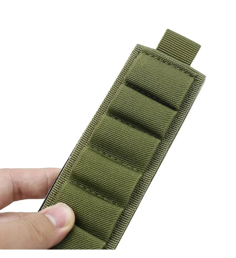 Hunting accessories: 6-loop shotgun stock shell holder, 12-gauge cartridge bag, rifle stock, bullet carrier, Velcro