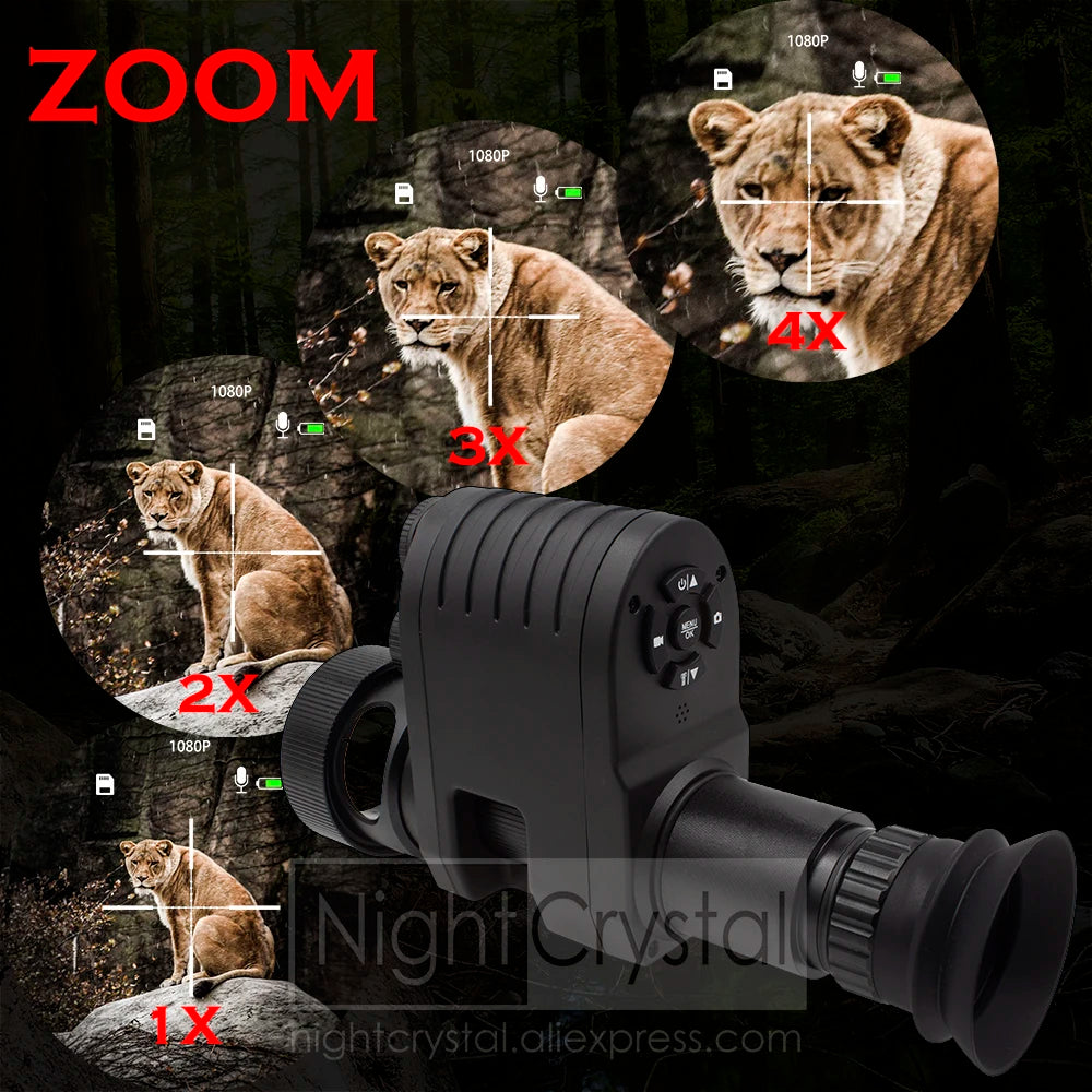 Hunting Night Vision Riflescope, Clip-on Attachment, Monocular, 1080p Video Camera, Thermal Goggle, Red Dot Sight, Laser IR, 850