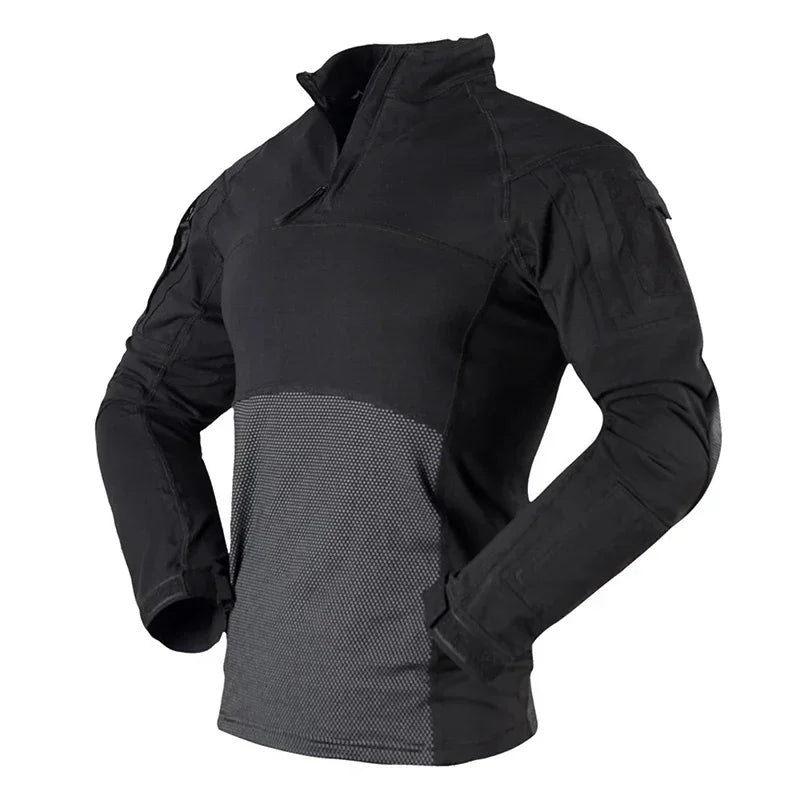 Military Tactical Shirt Men Camouflage Paintball Long Sleeve T Shirt Multicam Cotton Combat Shirts Camo Army T-Shirt