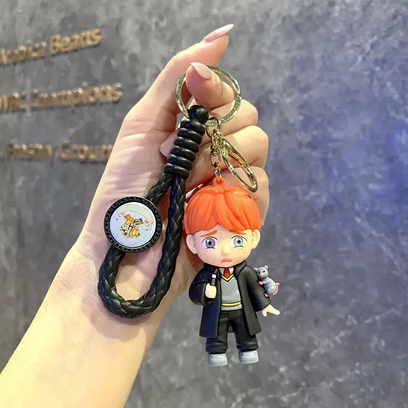 Harry Hogwarts Keychain Cute Cartoon Character Car Hanging Ornament Backpack Charm Gift for fans Kids Purse Keys Bag Decoration