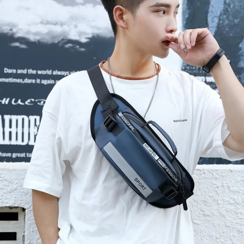 Gym Bag Nylon Men Chest Bag Multi-function Large Capacity Fanny Pack Belt Bag Wear-resistant Sports Phone Bag Women