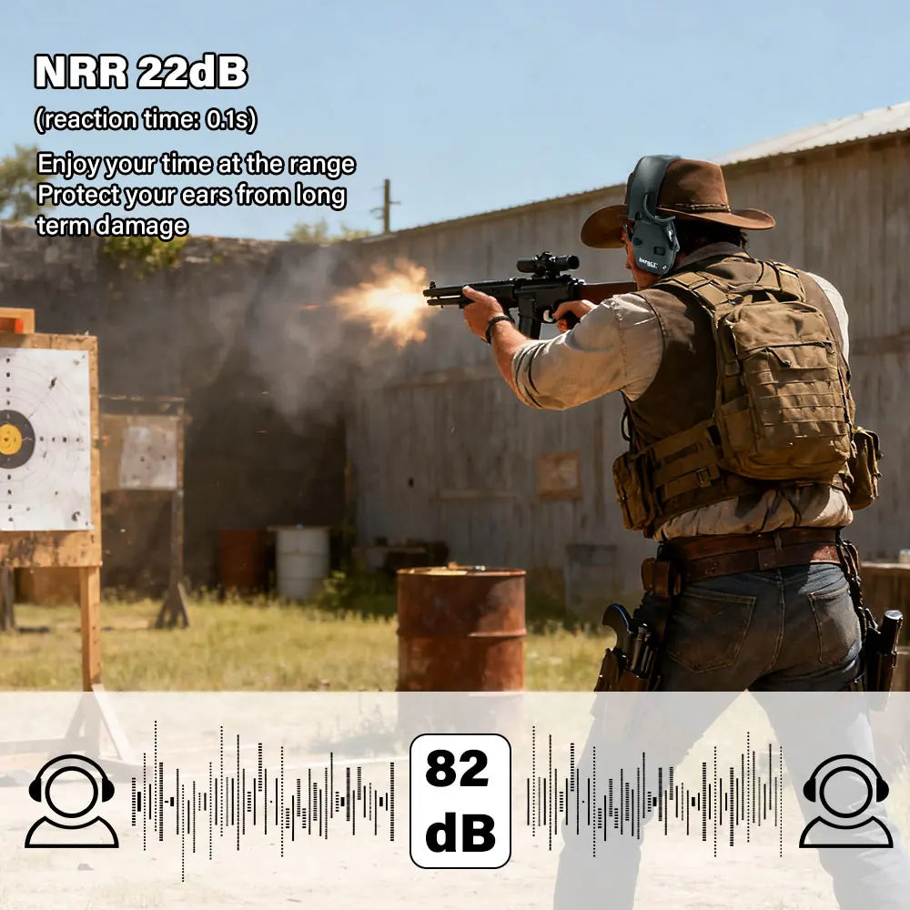 Tactical Hearing Protectors, Electronic Headphones, Hunting Sound Amplification Earmuffs, Anti Noise Ear Helmets for Shoot