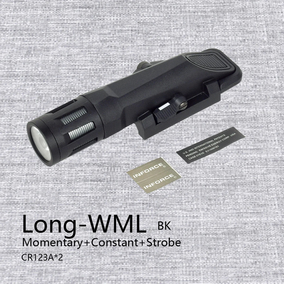 Tactical INFORCE WML Weapons Scout Flashlight Fit Airsoft Rifle AR15 APL APL-C Pistol Gun Light Hunting Strobe Torch