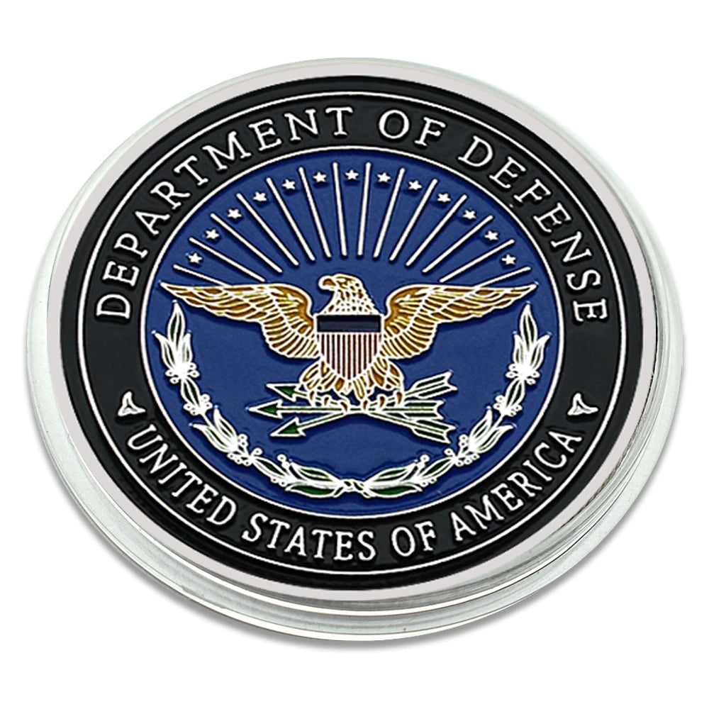 US Department of Defense Army, Navy, Air Force, Marines and Space Force The Penta Gon Silver Coin Military Commemorative Medal