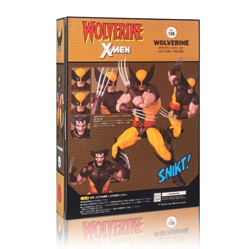 New CT Toys Mafex 96 Wolverine Figure Brown Comic X-Men Action Figure Mafex 138 Shf Anime Figurine Ko Model Toy Gifts