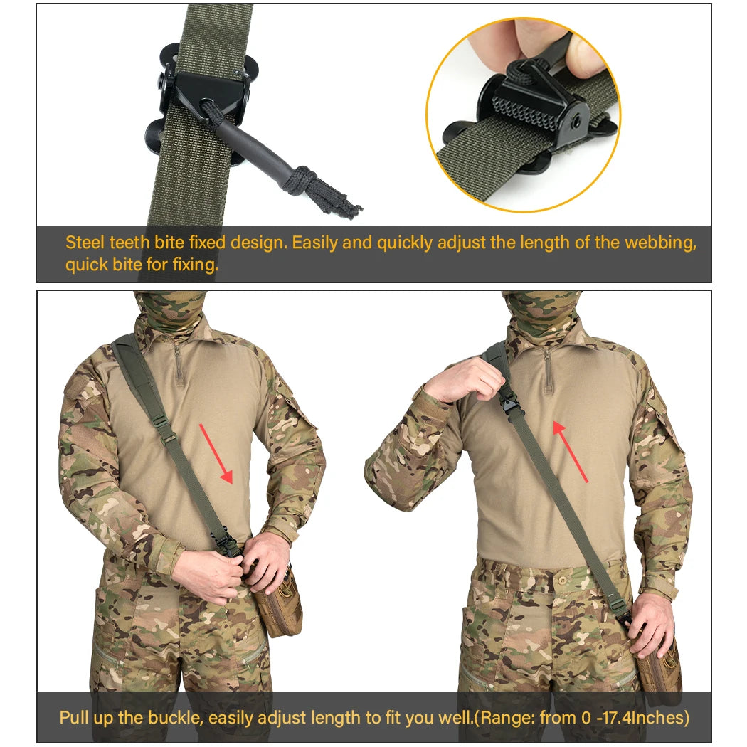 IDOGEAR Tactical R-ifle Sling Slingster 2 Point Hunting Quick Pull Ranger Green 3428