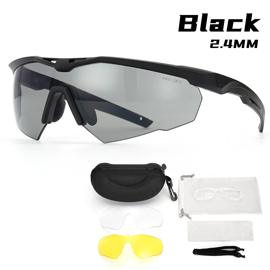 Tactical goggles, UV400, suitable for shooting range, hunting, bulletproof and explosion-proof, mountaineering, hiking