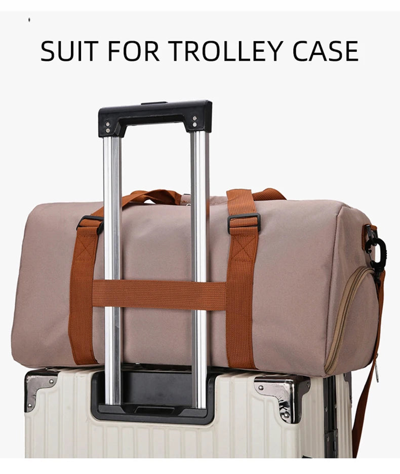 Gym Fitness Bag can Fixable Yoga Mat Sports Duffel Bags with Shoes Pack Outdoor Hiking Camping Handbag Large Luggage Portable