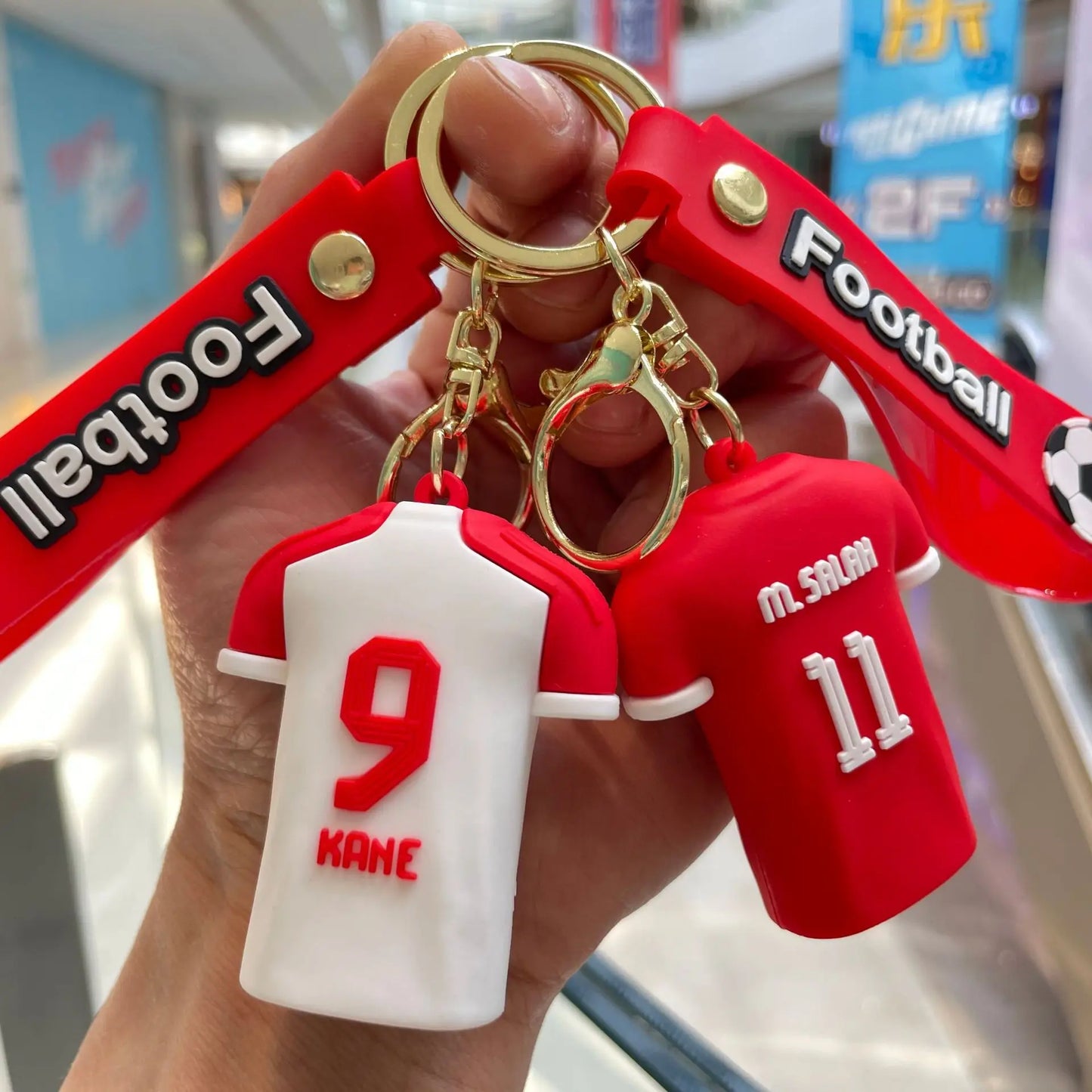 New Football Jerseys Key Chain Cartoon Figure Bag Pendant Car Key Chain Small Gift