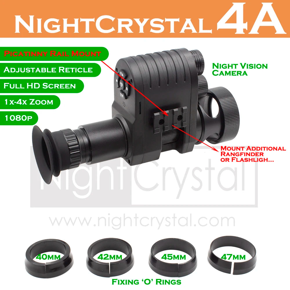 Hunting Night Vision Riflescope, Clip-on Attachment, Monocular, 1080p Video Camera, Thermal Goggle, Red Dot Sight, Laser IR, 850