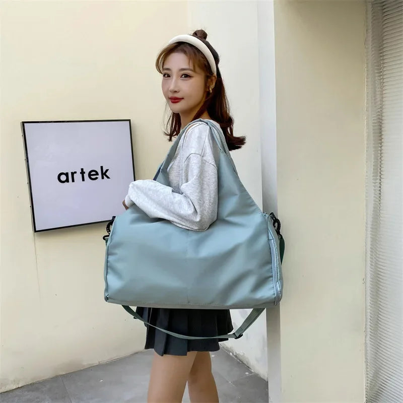Solid Yoga Mat Bag Gym Fitness Handbags for Women Men Training Sac De Sports Travel Gymtas Nylon Outdoor Sports Tas Sporttas