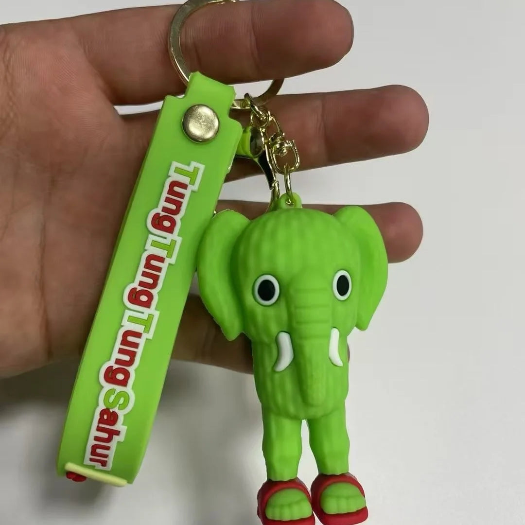 New Italian Brainrot Animals Keychains for Accessories Funny Sigma Skibidi Rizz Cat Silly Meme Keyrings Fans Friends Gifts