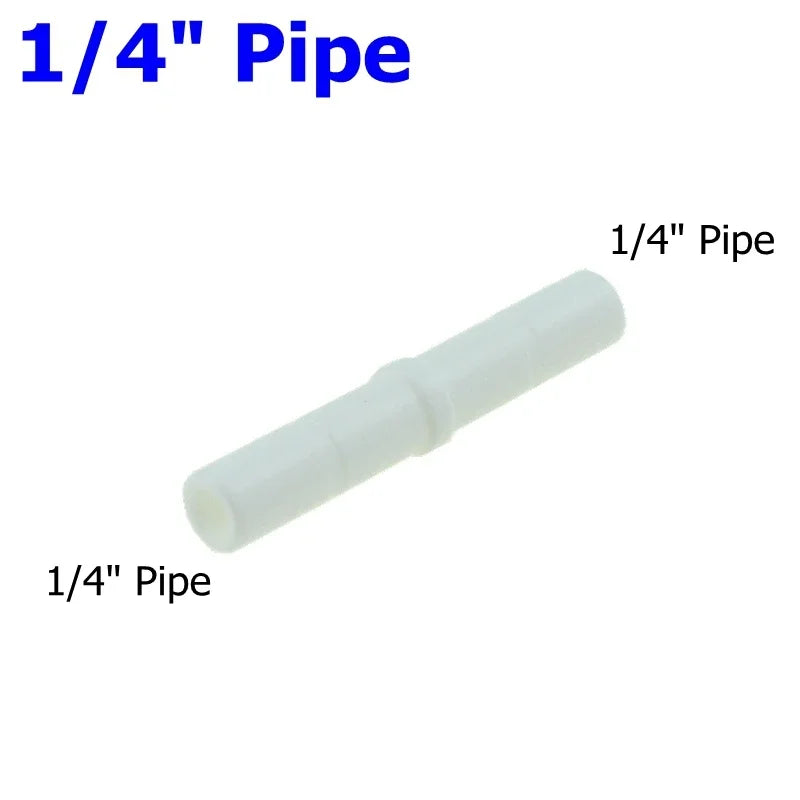Reverse Osmosis 1/4 3/8 Hose Connection Quick Coupling 1/4 3/8 Stem L Straight Tee RO Water Aquarium Plastic Joint Pipe Fitting