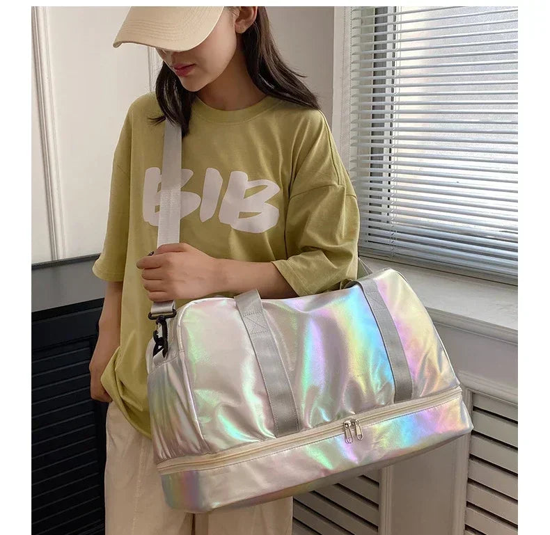Women's gym travel bag large capacity handbag shoulder bag dry and wet separation sports fitness bag leisure luggage bag