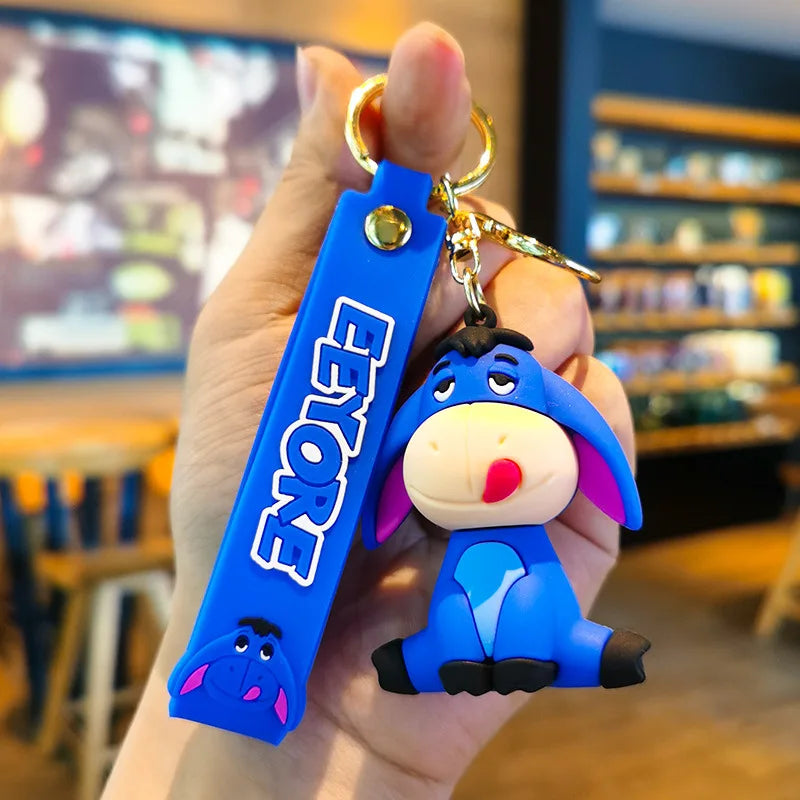 New Cartoon Anime Disney Keychain Mickey Mouse Minnie Lilo & Stitch Keyring Key Chain Car Pendant Kids Toys Gift Wholesale