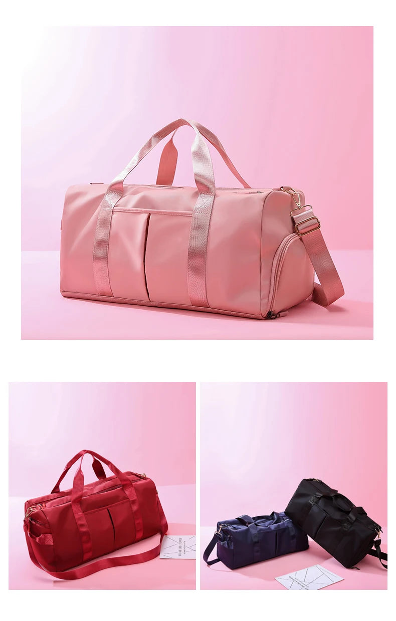 Gym Bag Men Women Training Fitness Swim Travel Luggage Handbag Yoga Shoulder Pack Shoes Storage Waterproof Dry Wet Separation