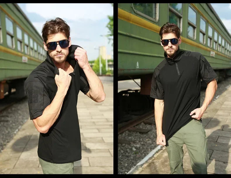 Tactical T-Shirts Men Sport Outdoor Tee Quick Dry Short Sleeve Shirt Hiking Hunting Climbing Camouflage Men Clothing Breathable
