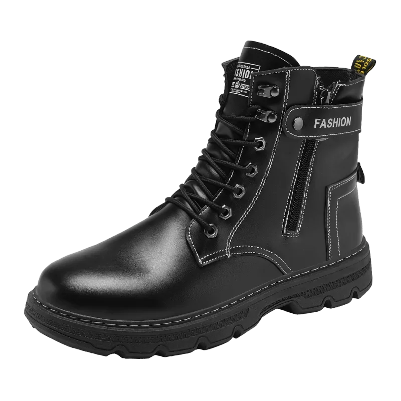 High-top boots, British style, casual and versatile, men's shoes for workwear