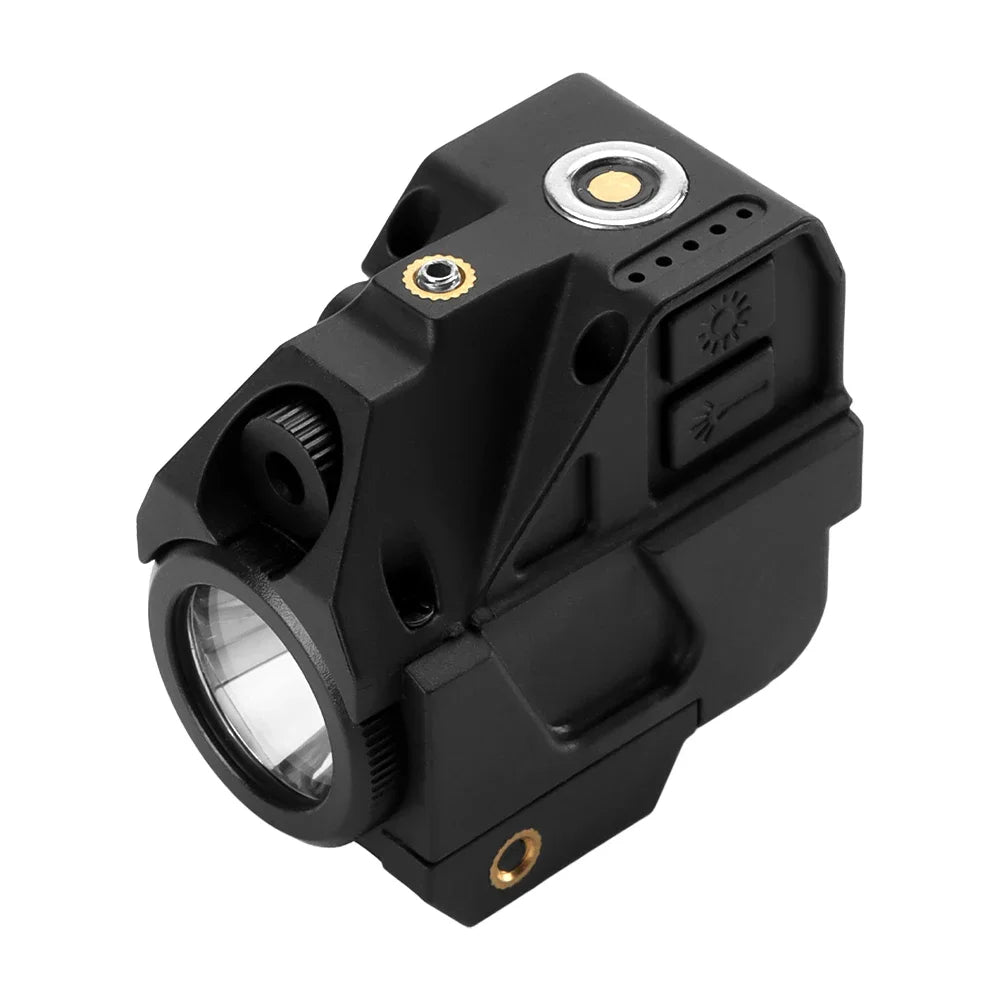 Richfire Police Flashlight 600LM and Laser Combo Sight Pistol Magnetic Charging Torch with Built in Lithium Battery