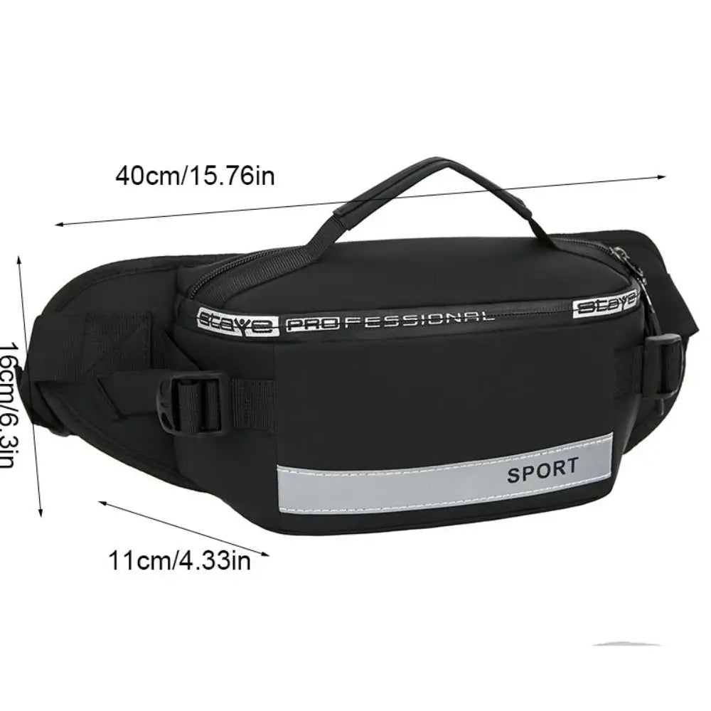 Gym Bag Nylon Men Chest Bag Multi-function Large Capacity Fanny Pack Belt Bag Wear-resistant Sports Phone Bag Women