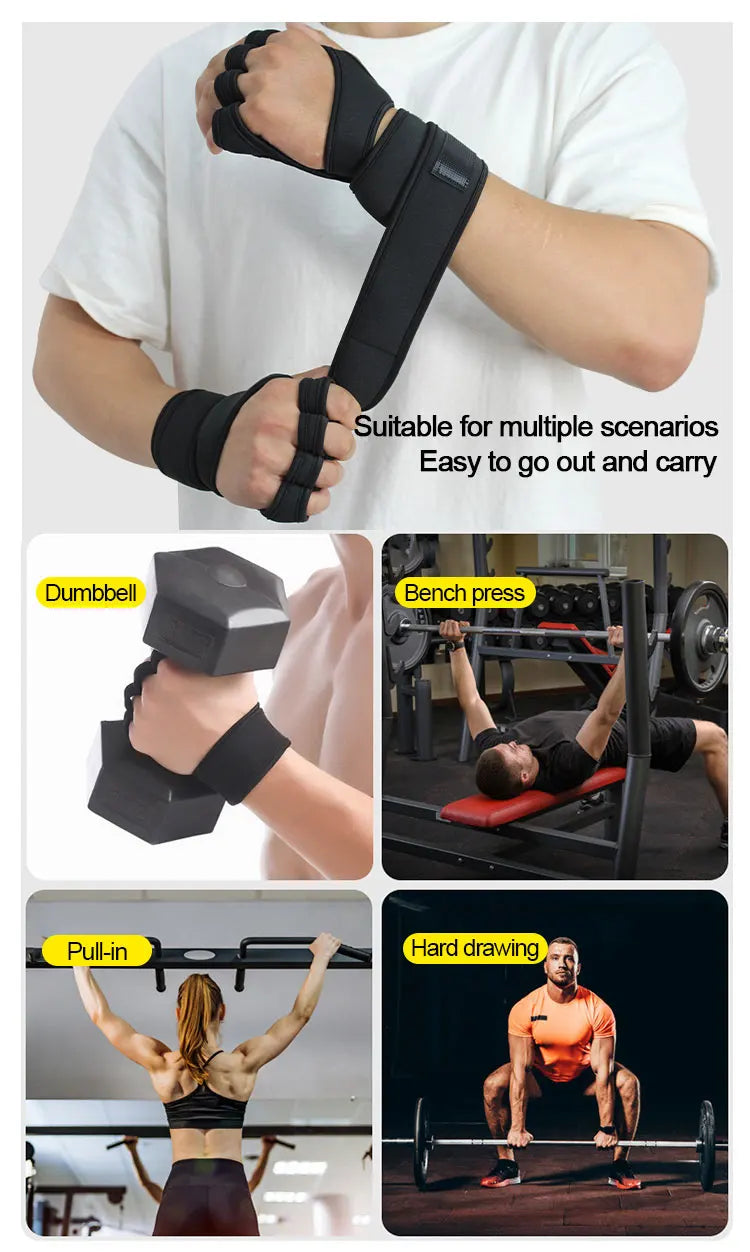 Gym Gloves for Men Women Fitness Weight Lifting Wristband Gloves Body Building Training Sports Exercise Cycling Glove Shockproof